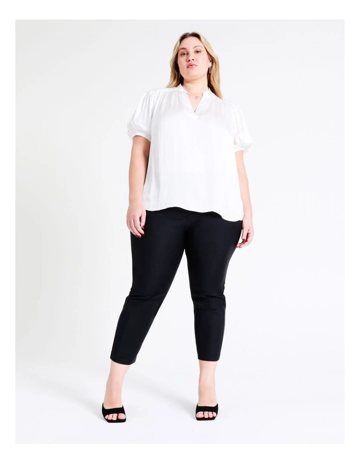 Basque Recycled Polyester Satin Blouse In Ivory 9 Basque Recycled Polyester Satin Blouse In Ivory - Image 7