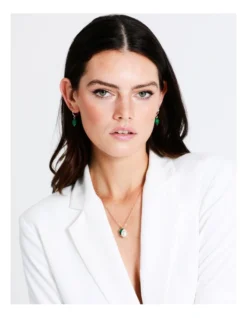 Basque Delicate Malachite Drop Earring In Gold -Basque Store Online 960218830 4 720x928