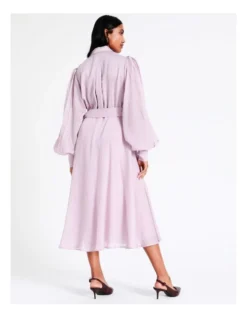 Basque Textured Sleeve Midi Shirt Dress In Lilac -Basque Store Online 960417010 7 1 720x928