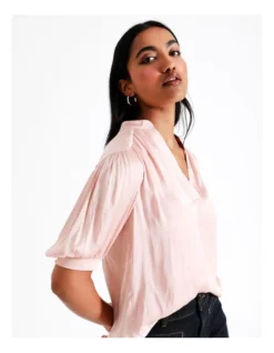 Basque Recycled Polyester Satin Blouse In Blush 11 Basque Recycled Polyester Satin Blouse In Blush -Basque Store Online 960417190 3 720x928