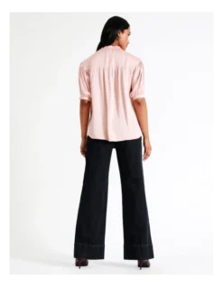 Basque Recycled Polyester Satin Blouse In Blush 15 Basque Recycled Polyester Satin Blouse In Blush -Basque Store Online 960417190 7 720x928