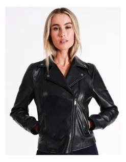 Basque Leather Biker Jacket In Black -Basque Store Online 966493270 5 720x928