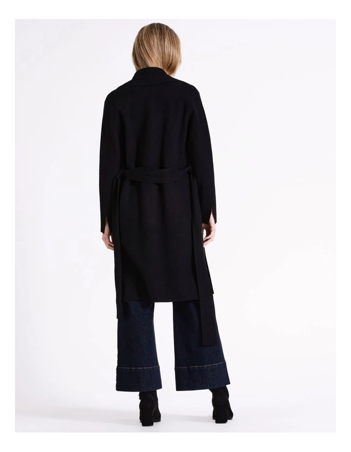 Basque Double Faced Cardi In Black 8 Basque Double Faced Cardi In Black - Image 6