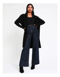 Basque Longline Cardi In Black