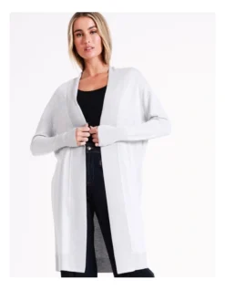 Basque Longline Cardi In Silver Marle -Basque Store Online 967507840 4 720x928