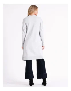 Basque Longline Cardi In Silver Marle -Basque Store Online 967507840 6 720x928