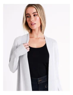 Basque Longline Cardi In Silver Marle -Basque Store Online 967507840 7 720x928