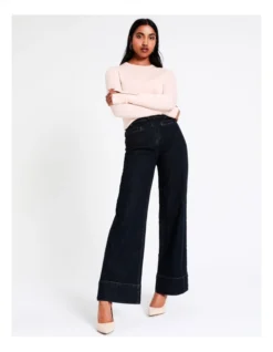 Basque Scoop Neck Button Detail Knit In Blush -Basque Store Online 967508290 7 720x928