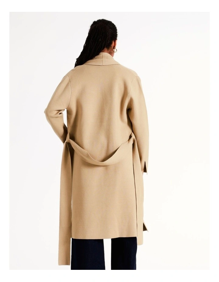 Basque Double Faced Cardi In Camel 8 Basque Double Faced Cardi In Camel - Image 6