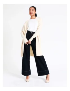 Basque Longline Cardi In Sand