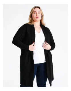 Basque Longline Cardi In Black -Basque Store Online 967508830 5 720x928