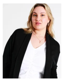 Basque Longline Cardi In Black -Basque Store Online 967508830 6 720x928