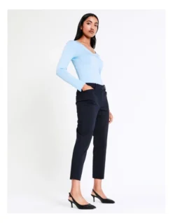 Basque Ribbed Long Sleeve T-Shirt In Sky Blue -Basque Store Online 967936330 3 720x928