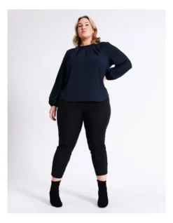 Basque Long Sleeve Woven Front Jersey Back Tee In Navy 15 Basque Long Sleeve Woven Front Jersey Back Tee In Navy -Basque Store Online 968712040 7 720x928