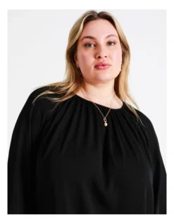 Basque Recycled Blend Gathered Neck Top In Black 15 Basque Recycled Blend Gathered Neck Top In Black -Basque Store Online 968712670 7 720x928