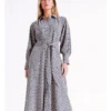 Basque Raglan Sleeve Midi Shirt Dress In Assorted -Basque Store Online 968712760 2 720x928