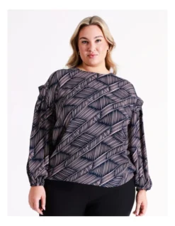 Basque Tuck Detail Top In Assorted