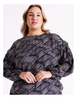 Basque Tuck Detail Top In Assorted -Basque Store Online 968713210 4 720x928