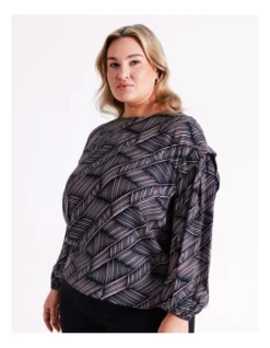 Basque Tuck Detail Top In Assorted -Basque Store Online 968713210 5 720x928