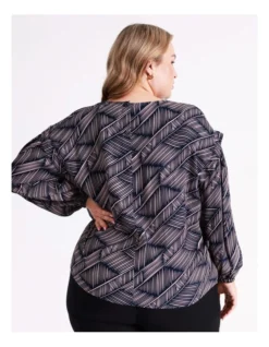 Basque Tuck Detail Top In Assorted -Basque Store Online 968713210 6 720x928