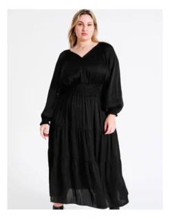 Basque Recycled Bruised Poly Satin Elasticated Waist Maxi Dress In Black 12 Basque Recycled Bruised Poly Satin Elasticated Waist Maxi Dress In Black -Basque Store Online 968713390 4 720x928