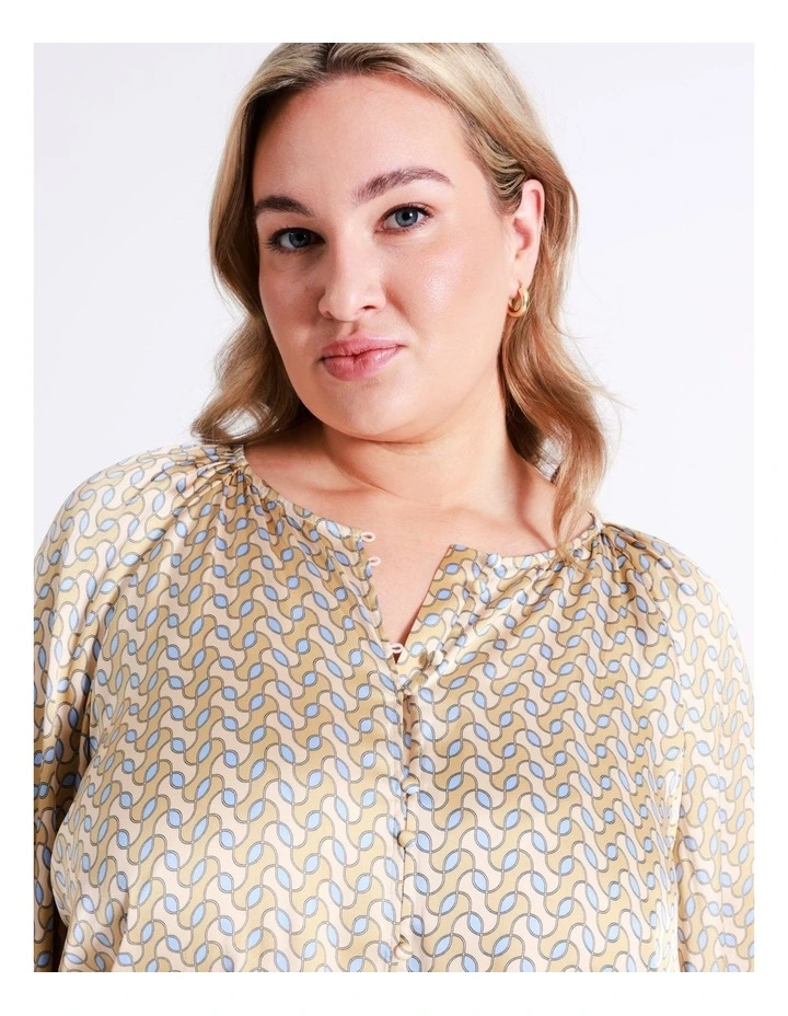 Basque Recycled Bruised Poly Satin Button Through Shirt In Assorted 4 Basque Recycled Bruised Poly Satin Button Through Shirt In Assorted - Image 2