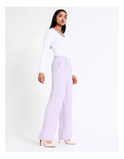 Basque Crepe Wide Leg Pant In Lilac -Basque Store Online 968714380 5 720x928