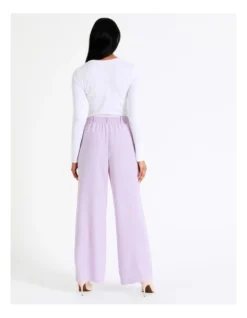 Basque Crepe Wide Leg Pant In Lilac -Basque Store Online 968714380 7 720x928