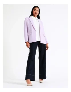 Basque Crepe Edge To Edge Blazer In Lilac -Basque Store Online 968714470 3 720x928