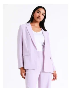 Basque Crepe Edge To Edge Blazer In Lilac -Basque Store Online 968714470 4 720x928