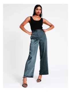 Basque Recycled Poly Satin Blend Suit Pant In Steel -Basque Store Online 968714650 4 1 720x928