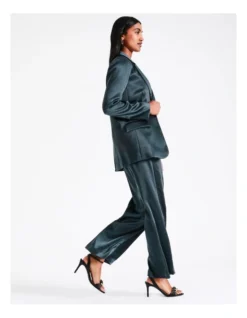 Basque Recycled Poly Satin Blend Suit Pant In Steel -Basque Store Online 968714650 5 1 720x928