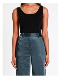 Basque Recycled Poly Satin Blend Suit Pant In Steel -Basque Store Online 968714650 6 1 720x928