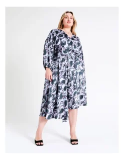 Basque Recycled Satin Staggered Hem Midi Dress In Blues 12 Basque Recycled Satin Staggered Hem Midi Dress In Blues -Basque Store Online 968714920 4 720x928