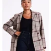 Basque Double Breasted Check Blazer In Assorted -Basque Store Online 975460060 1 720x928