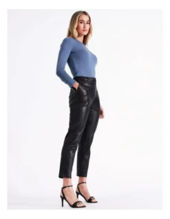 Basque Faux Leather Pant In Black -Basque Store Online 975925900 4 720x928