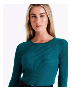 Basque Pointelle Lightweight Knit In Teal -Basque Store Online 975926080 2 720x928