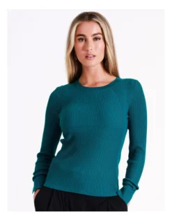 Basque Pointelle Lightweight Knit In Teal -Basque Store Online 975926080 5 720x928