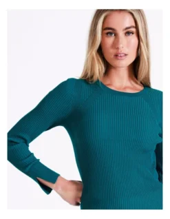 Basque Pointelle Lightweight Knit In Teal -Basque Store Online 975926080 7 720x928