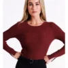 Basque Pointelle Lightweight Knit In Wine -Basque Store Online 975926170 1 720x928