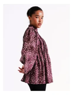 Basque Pleat Front Top In Wine -Basque Store Online 976023910 4 720x928