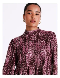 Basque Pleat Front Top In Wine -Basque Store Online 976023910 7 720x928