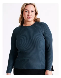 Basque Pointelle Lightweight Knit In Steel -Basque Store Online 976024180 4 720x928
