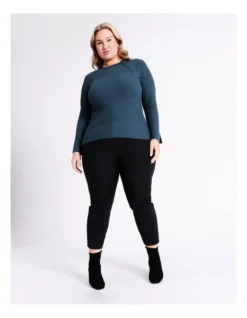 Basque Pointelle Lightweight Knit In Steel -Basque Store Online 976024180 7 720x928